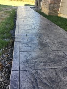 textured concrete walkway